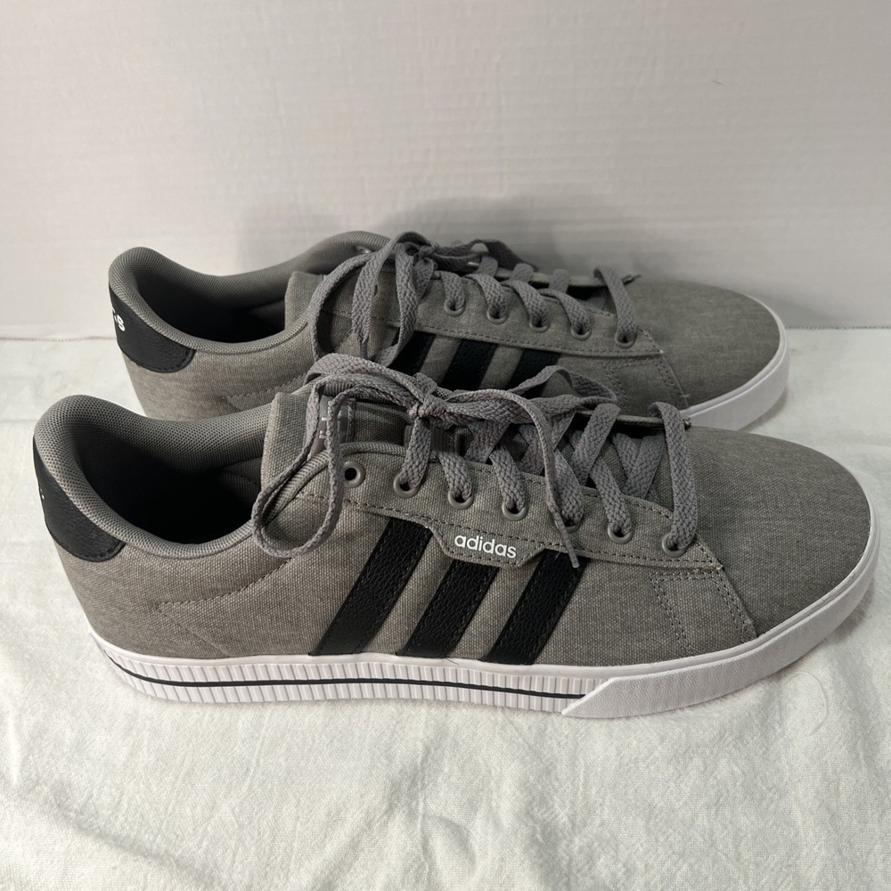 adidas Daily 3.0 Skate Mens Shoes Sneakers 11.5 Gray Black White FW3270 New!